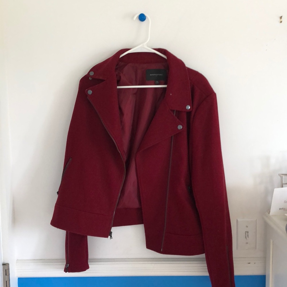 Red Felt Motto Jacket